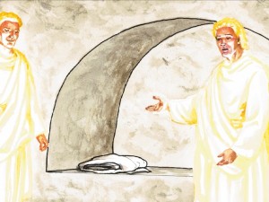 Jesus is not in the tomb. Copyright: Free Bible Images 