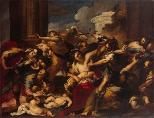 Massacre of the Innocents by Valerio Castello, Italy, 1656-1658, oil painting on canvas